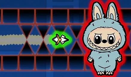 Labubu Wave Geometry Dash Gameplay - Game screenshot