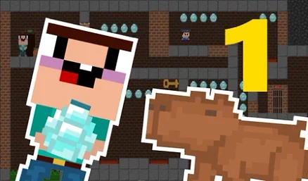 Nubik And Capybara Prison Break Gameplay - Game screenshot